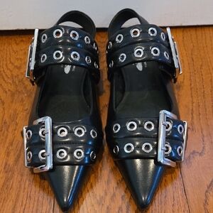 Jeffrey Campbell X Free People Lilly Buckle Slingback Flats 8